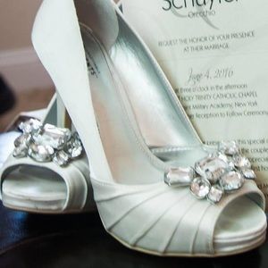 Unforgettable Moments Wedding Shoes with Peep Toe
